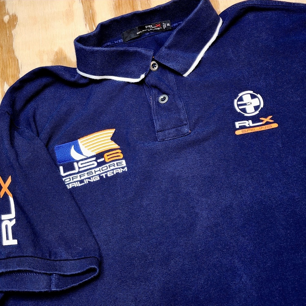 Ralph Lauren RLX Polo Shirt Size XXL Offshore Racing Sailing Pony US-6‎ Team